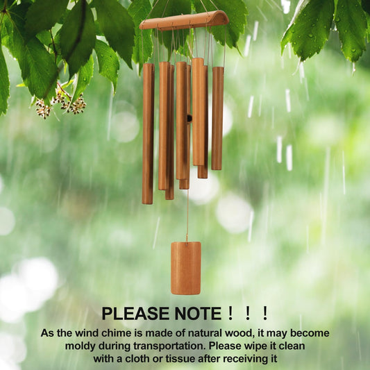 VIREKM Bamboo Wind Chimes for Outside,Decorations for Patio Porch