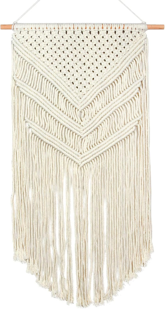 JONKASIPA Macrame Woven Wall Hanging, Bohemian Tassel Decor
