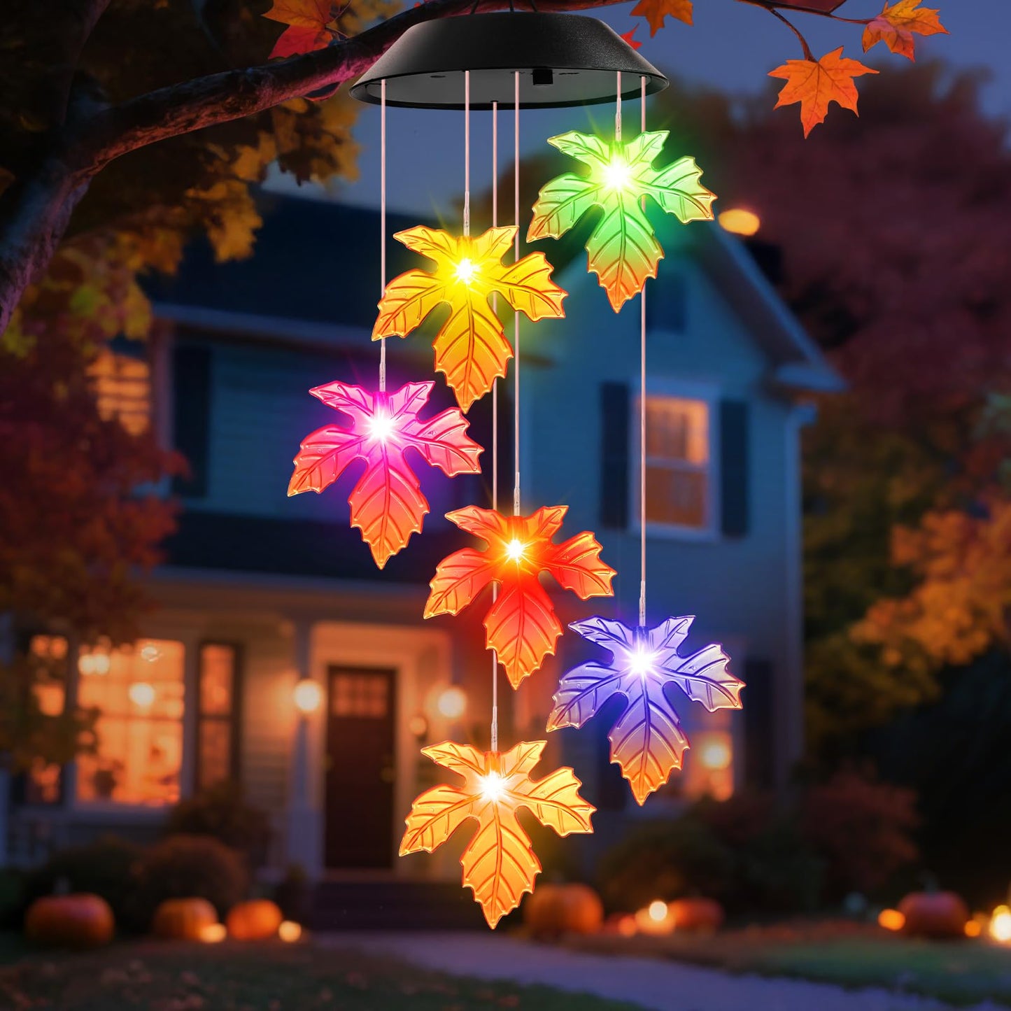 Winzwon Solar Wind Chimes, Christmas Gardening Hummingbird Gifts for Women