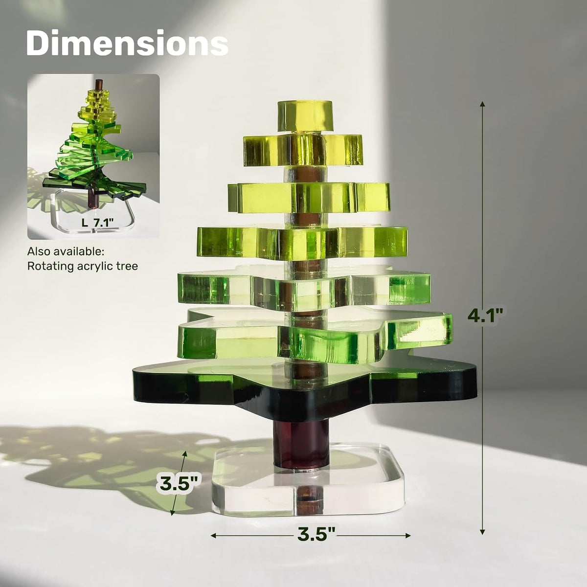 The Starry Tree, Modern Acrylic Ornament, DIY Desktop Decoration, Rotating Branches, Home Decor for Living Room, Office Desk, Gift for Adults (House Warming, Birthday, Valentine's Day)