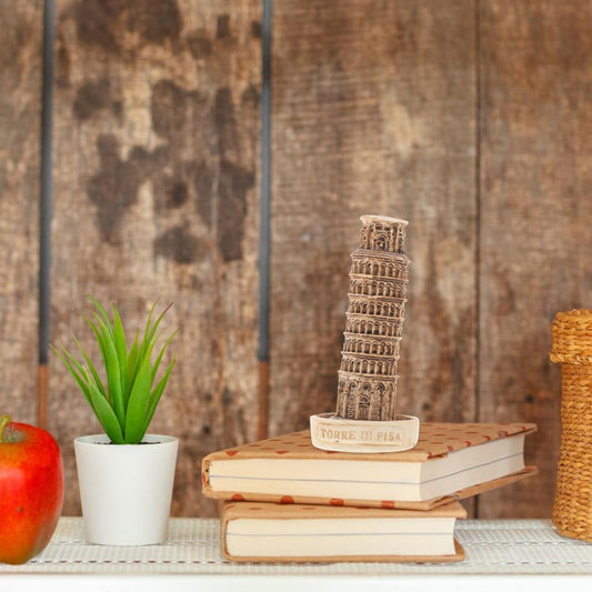 Zerodeko Mini Leaning Tower of Pisa Model Architectural Decor Model for Home Decor Desktop Ornament Micro Landscape Building Statue for Office Living Room Shelf Display