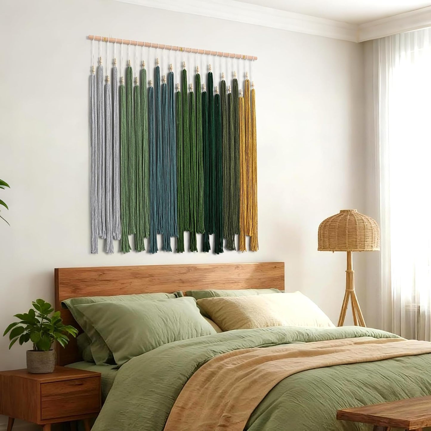 Macrame Wall Hanging Large Boho Home Decor Aesthetic Modern Chic Wall Art