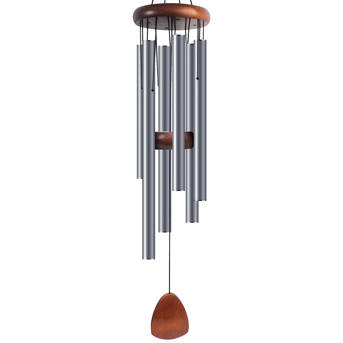 Bursvik 37" Aluminum Wind Chimes for Outside(Black), Patio Zen Decor Gift