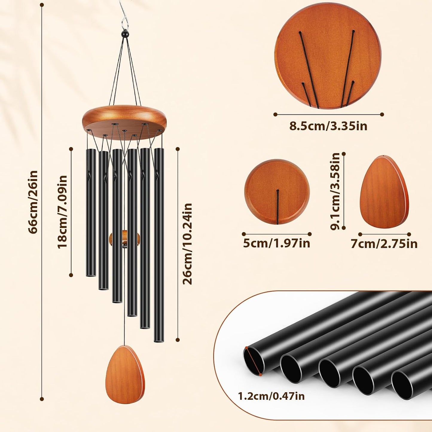 Winzwon Wind Chimes for Outside, House Warming Gifts for Women