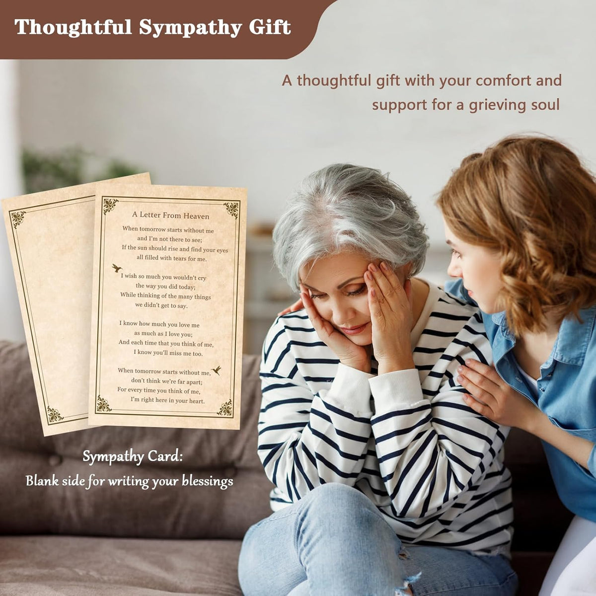 Memorial Gifts for Loss of Husband - 32" Sympathy Wind Chimes, Remembrance/Bereavement Gift