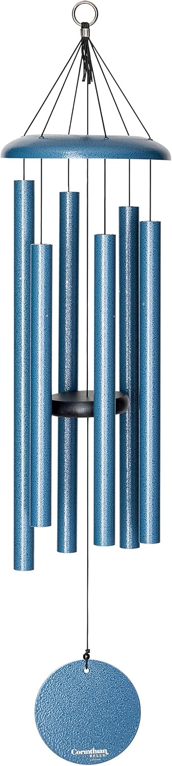 Corinthian Bells 36 Inch Black Large Metal Wind Chimes for Outside, Modern Outdoor Wind Chime, Made in USA