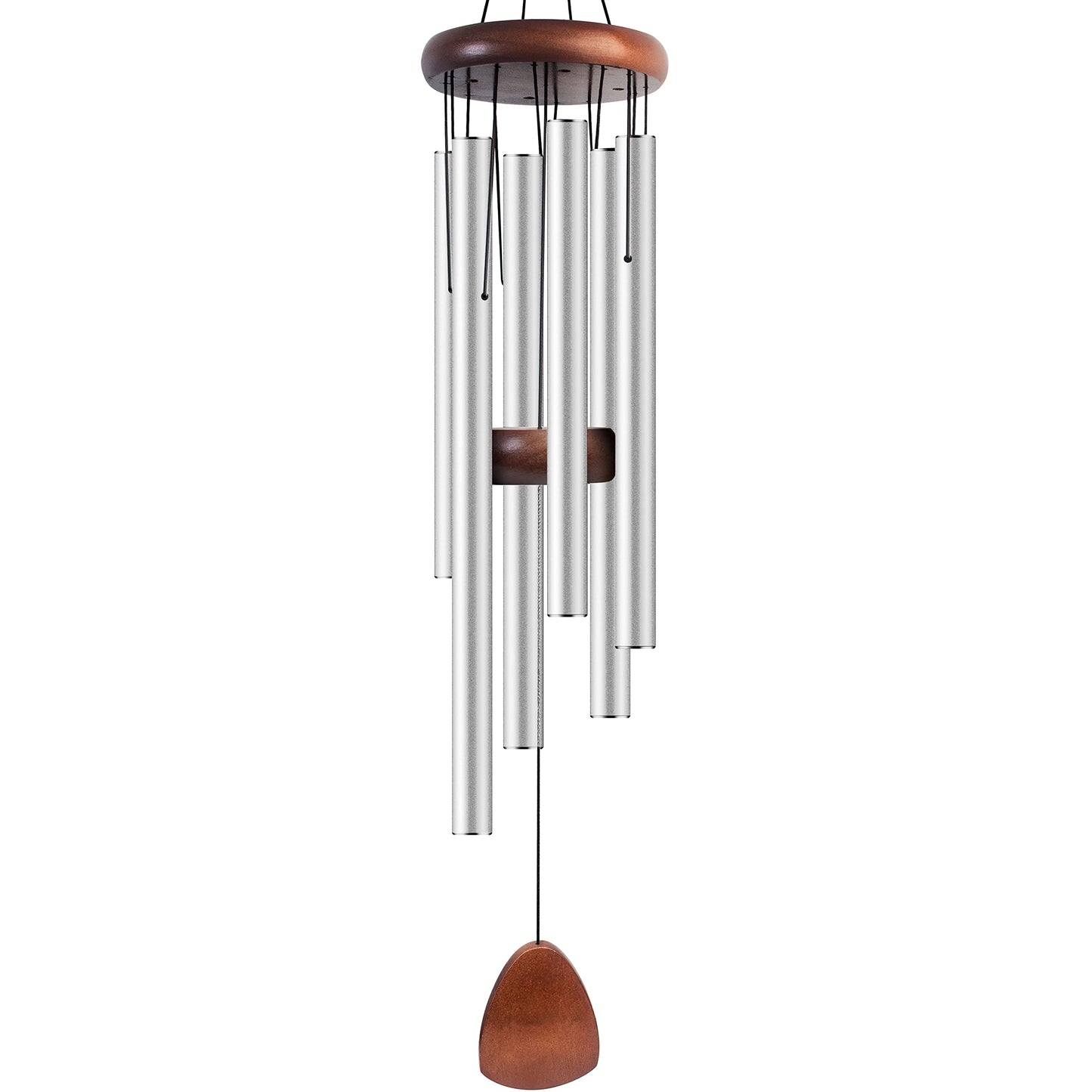 Bursvik 37" Aluminum Wind Chimes for Outside(Black), Patio Zen Decor Gift