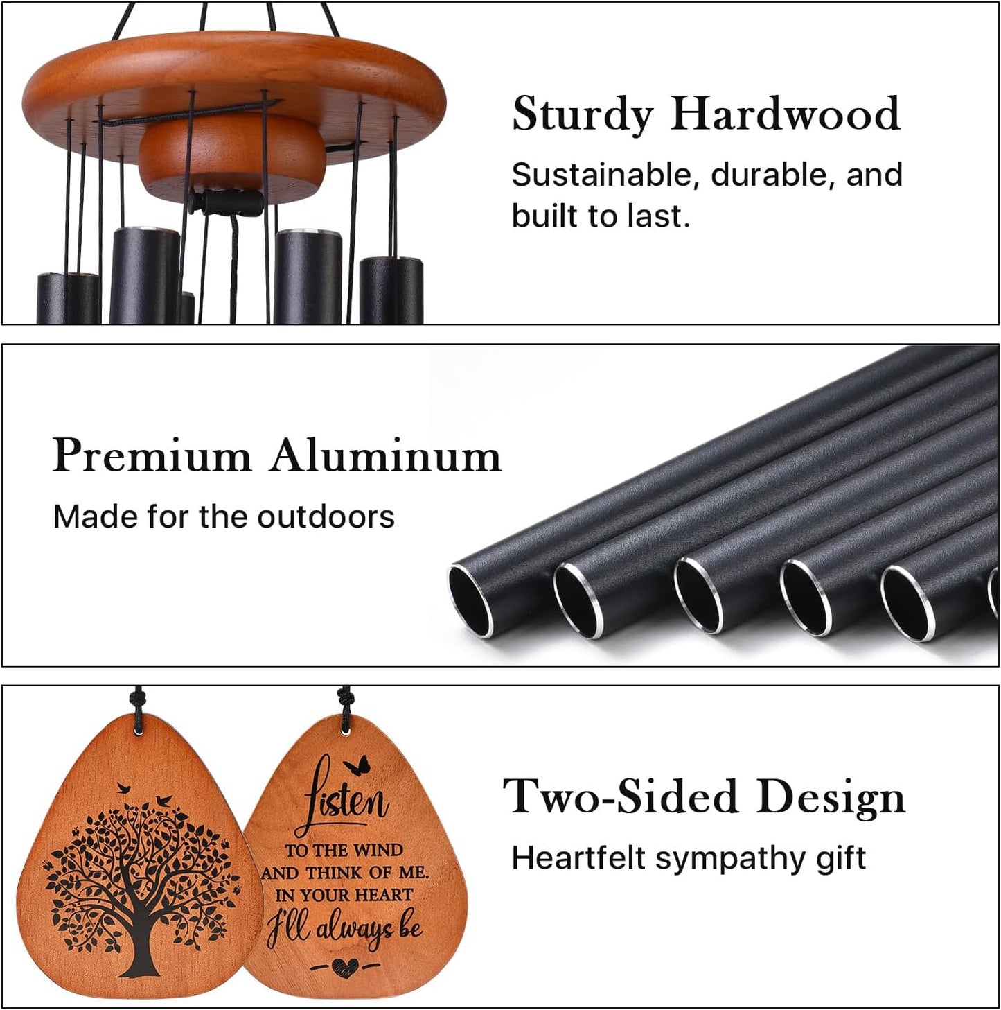 AMBOBE Memorial Wind Chimes for Loss of Loved One, Sympathy Wind Chime Gift