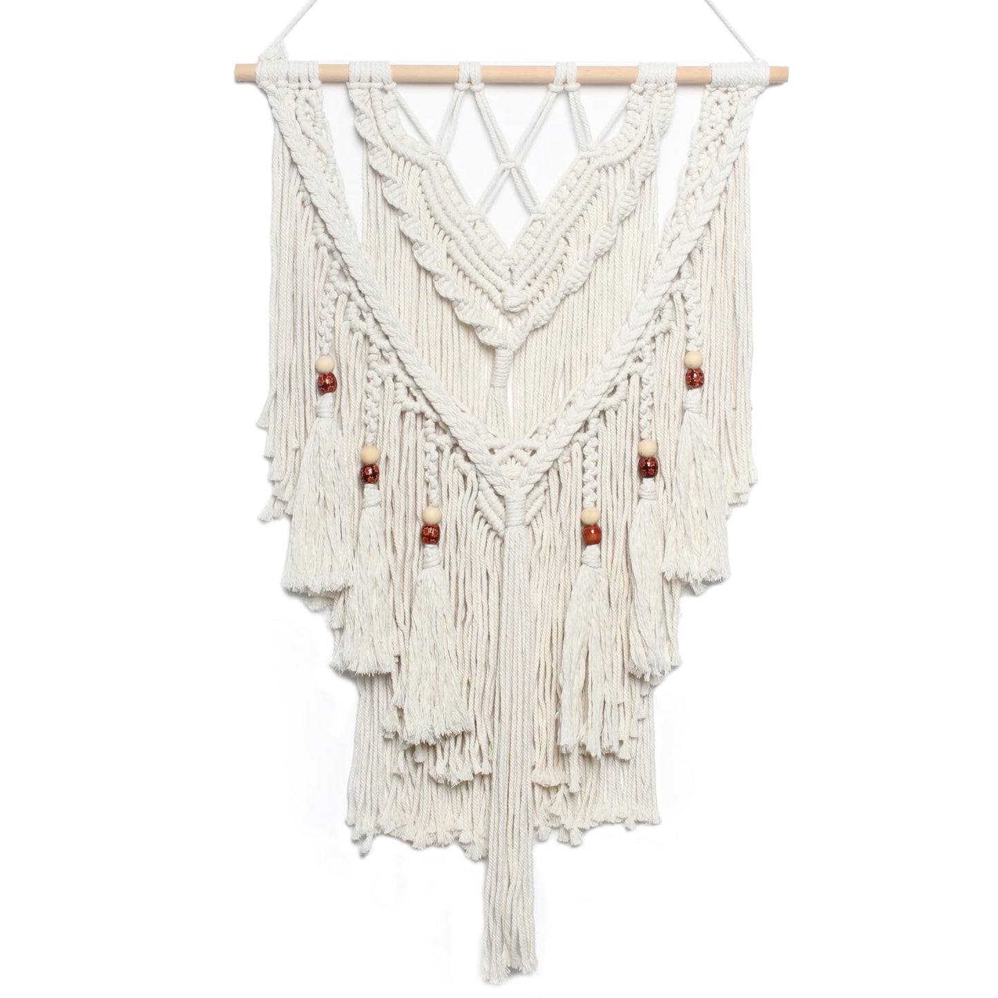 JONKASIPA Macrame Woven Wall Hanging, Bohemian Tassel Decor