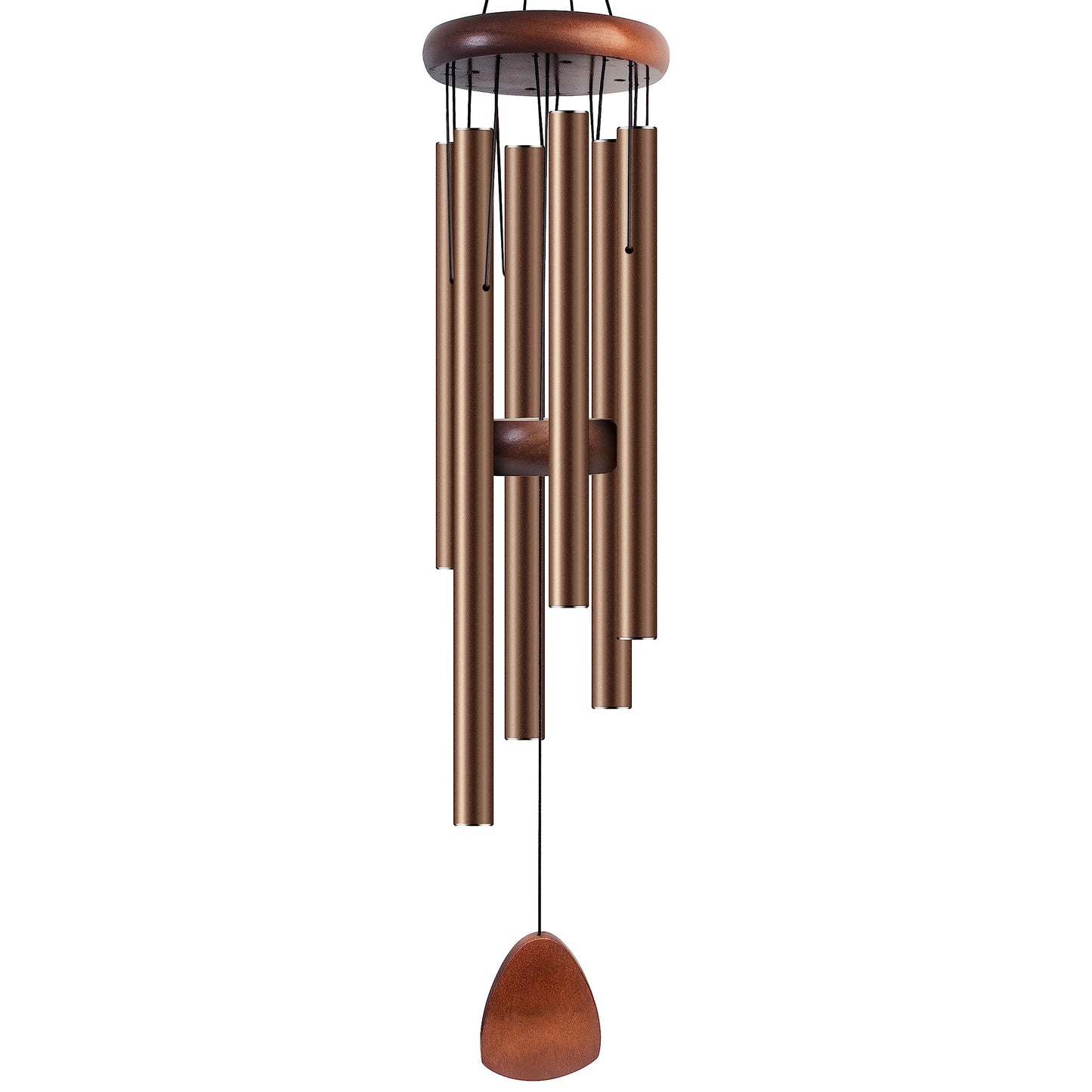 Bursvik 37" Aluminum Wind Chimes for Outside(Black), Patio Zen Decor Gift