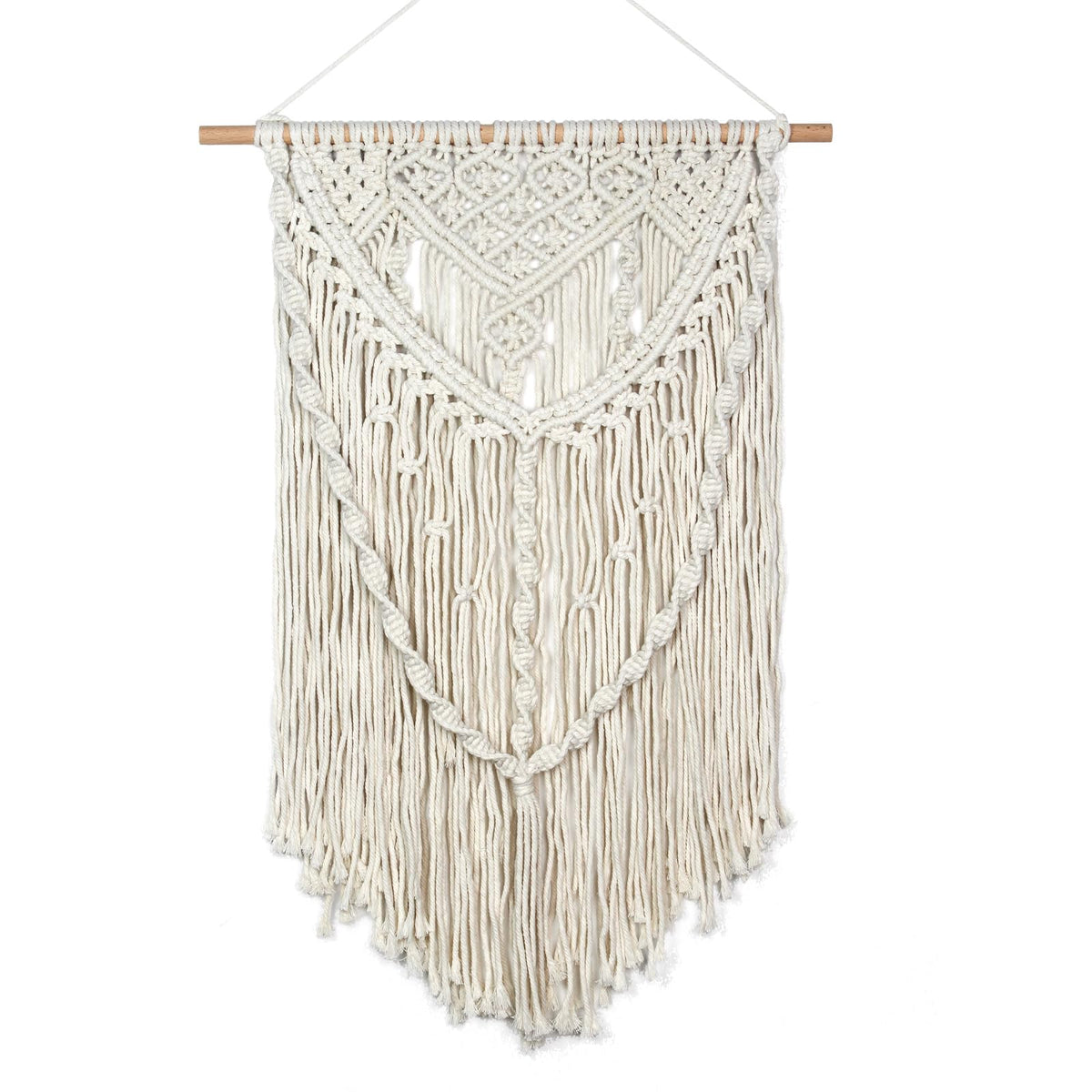 JONKASIPA Macrame Woven Wall Hanging, Bohemian Tassel Decor