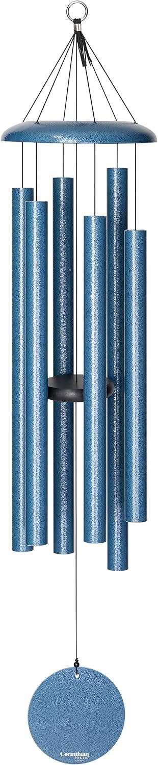 Corinthian Bells 44 Inch Black Large Deep Tone Wind Chimes for Outside, Modern Metal Wind Chime, Made in USA