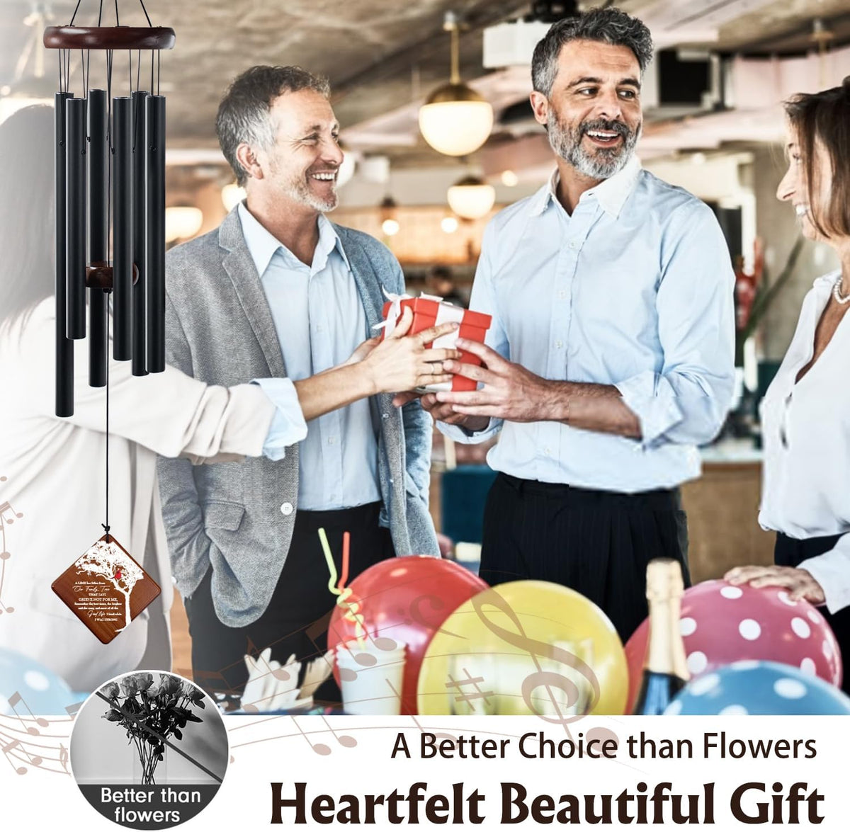 Memorial Wind Chimes for Outside, 36" Memorial Gifts for Loss of Loved One