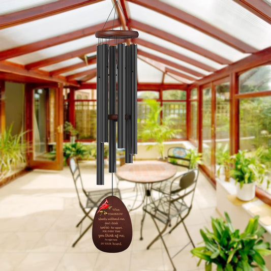 Suntimber Cardinal Memorial Wind Chimes for Loss of Loved One Sympathy Gift