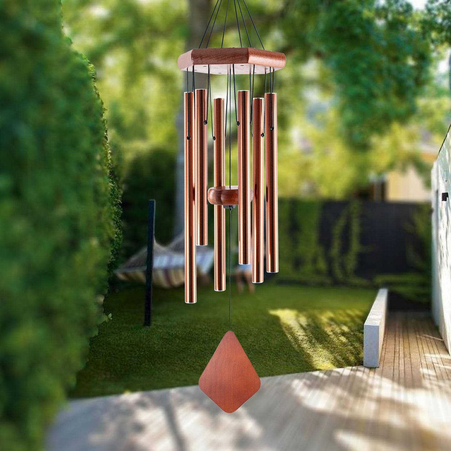 Memorial Wind Chimes 30 inch Black Deep Tone Sympathy Gift Patio Porch Home