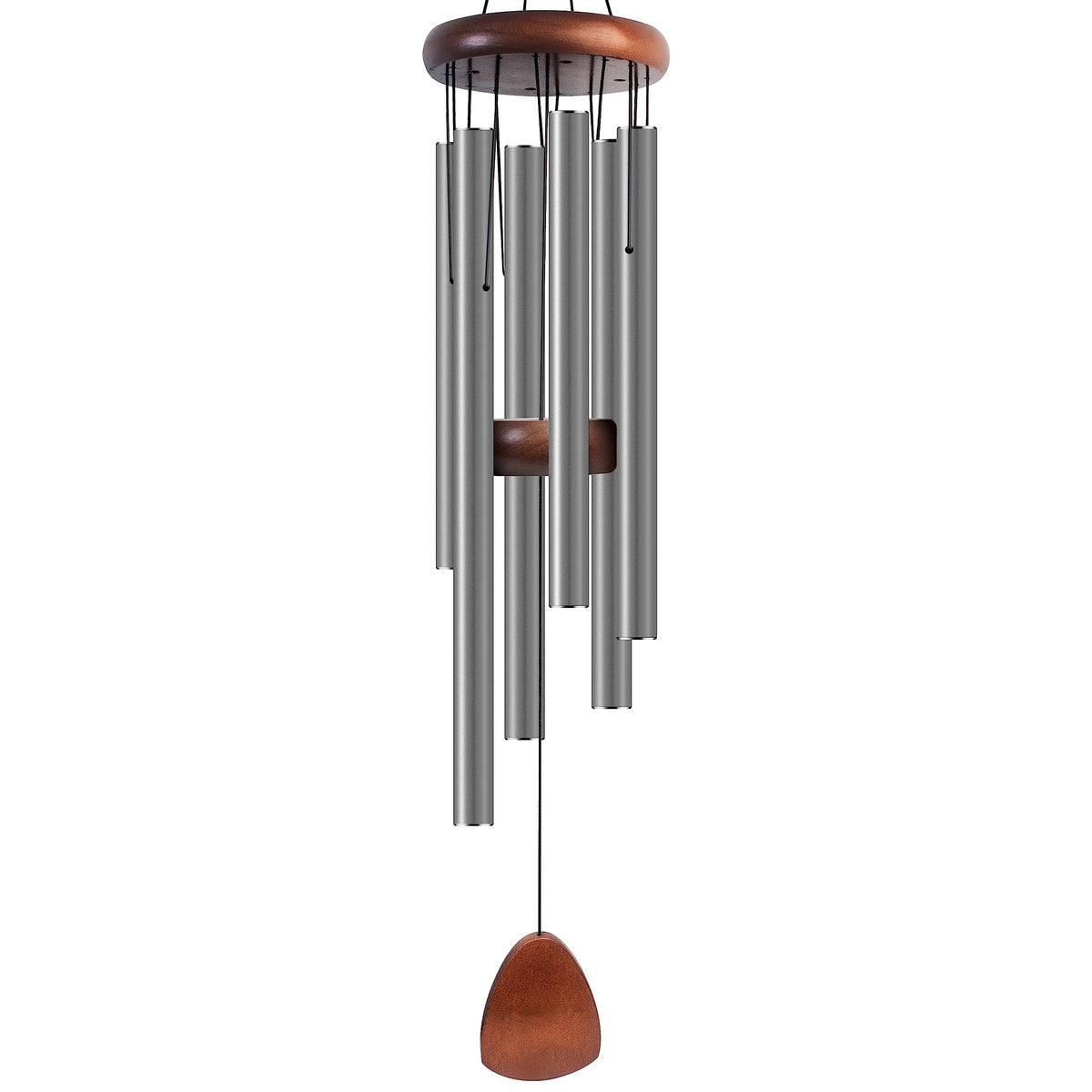 Bursvik 37" Aluminum Wind Chimes for Outside(Black), Patio Zen Decor Gift