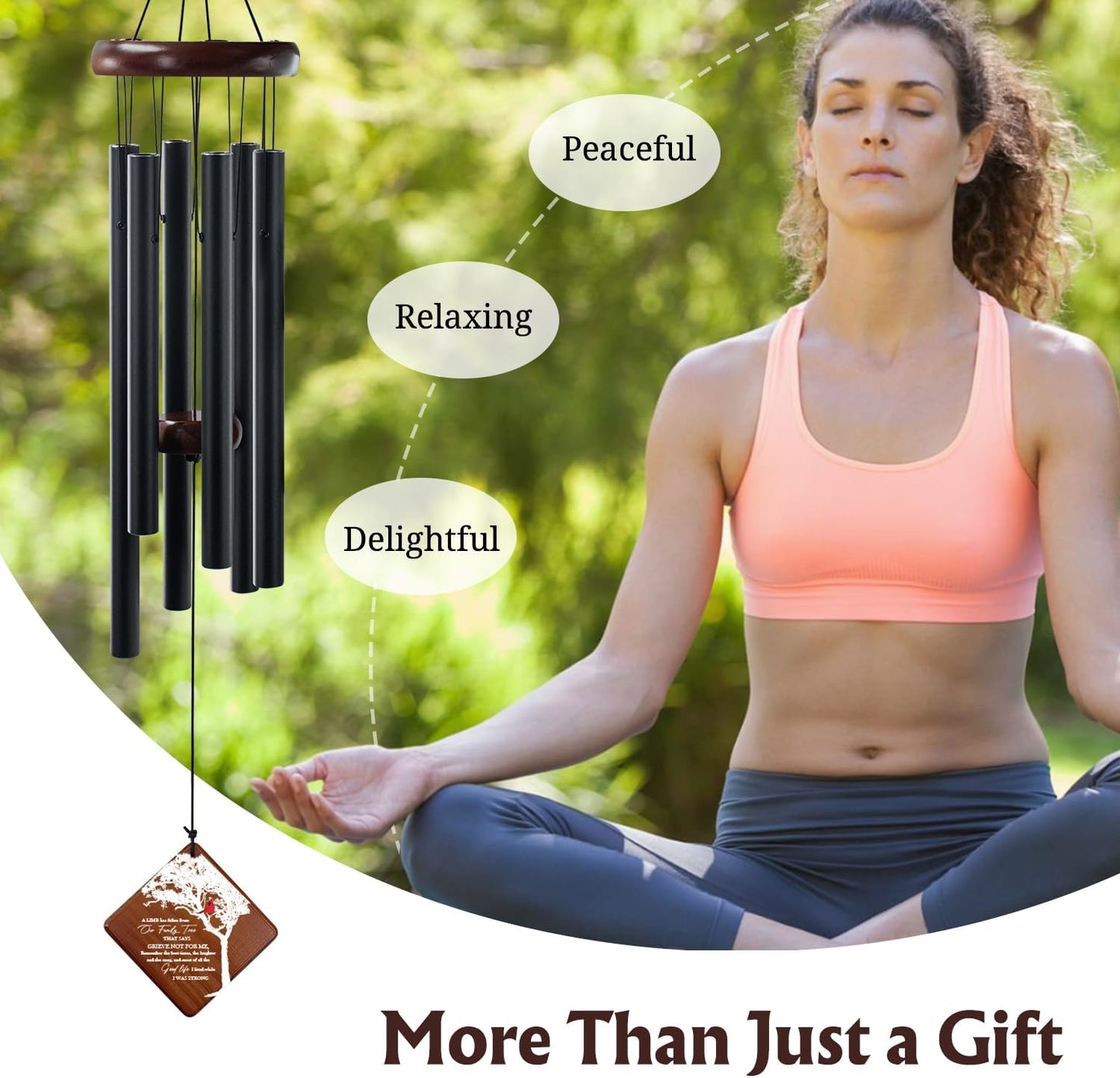 Memorial Wind Chimes for Outside, 36" Memorial Gifts for Loss of Loved One