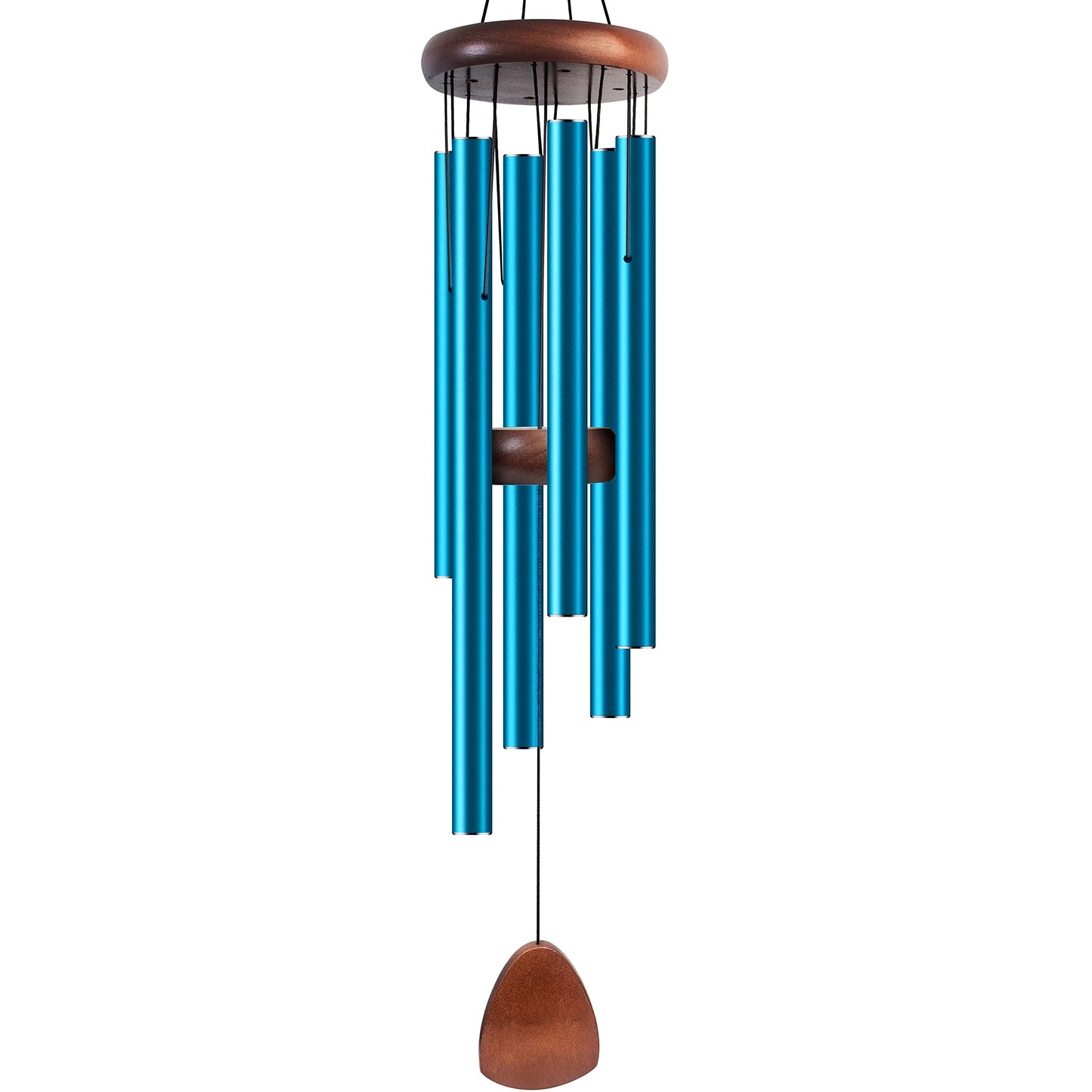 Bursvik 37" Aluminum Wind Chimes for Outside(Black), Patio Zen Decor Gift