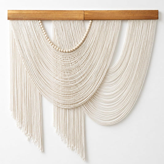 MEIVINES Large Macrame Wall Hanging Boho Tapestry Macrame Wall Art Decor