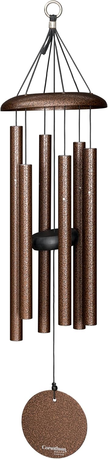 Corinthian Bells 27 Inch Copper Vein Wind Chimes for Outside, Memorial Outdoor Wind Chime with Soothing Tone, Made in USA