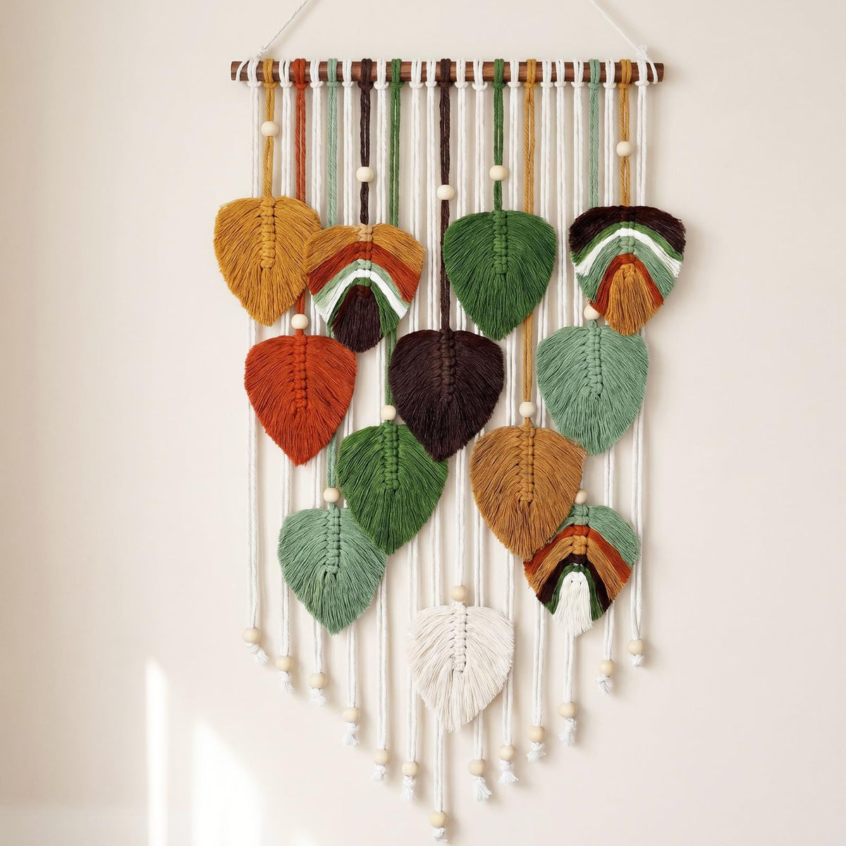 MEIVINES Macrame Wall Hanging Boho Woven Tapestry Macrame Wall Art Decor