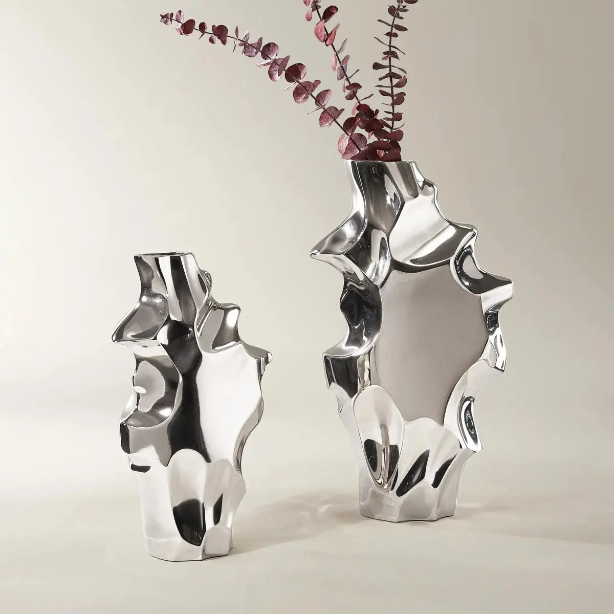 Z Gallerie Sculpt Aluminium Vase, Lightweight Modern Home Decor Vase for Plants, Aluminium Flower Vase, Decorative Vases For Home Decor