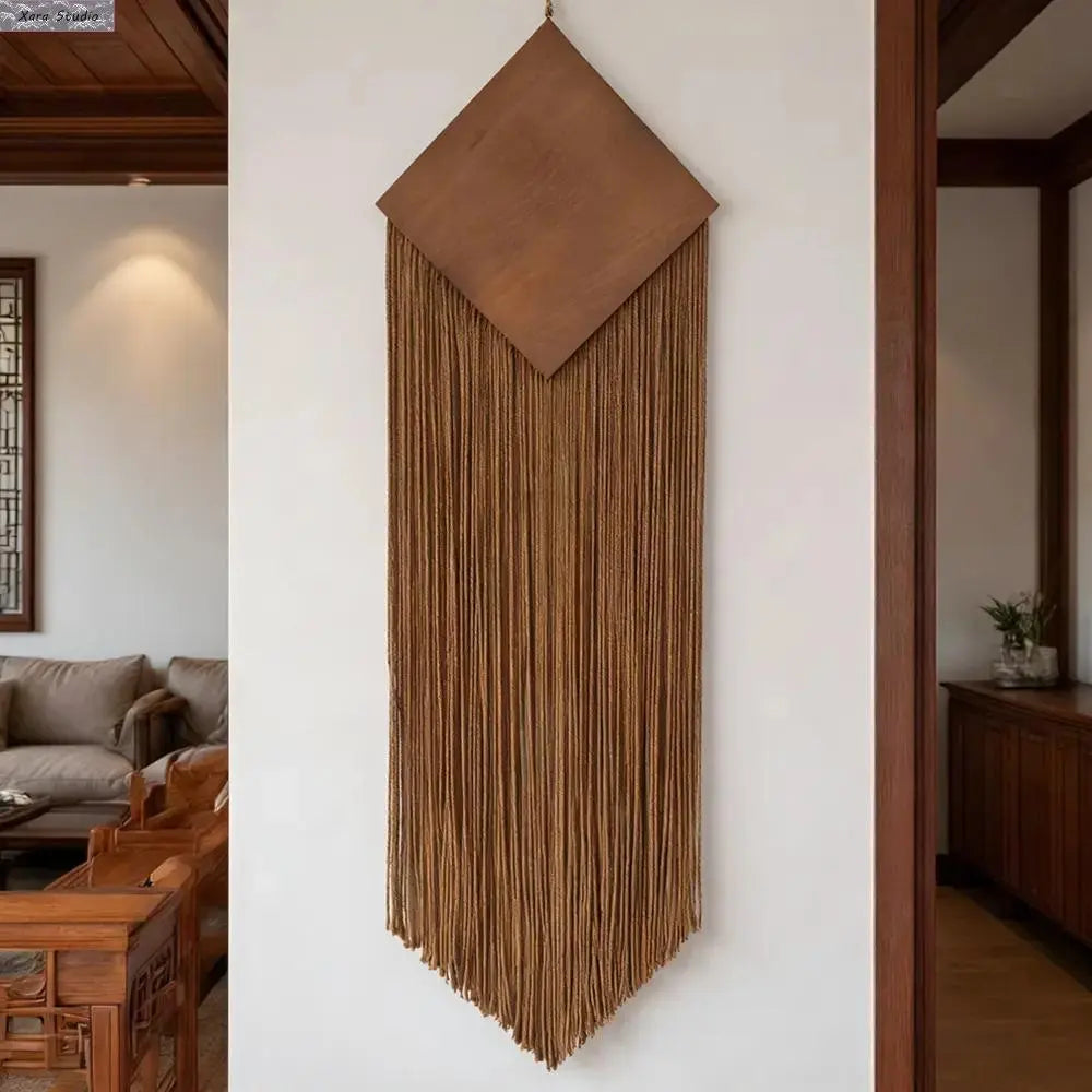 Handmade Macrame Wall Hanging Woven Tapestry - Dip Dyed Boho Home Accessory, Unique Aesthetic House Decor, Modern Rustic Room Decorations Gift for Bedroom, Living Room