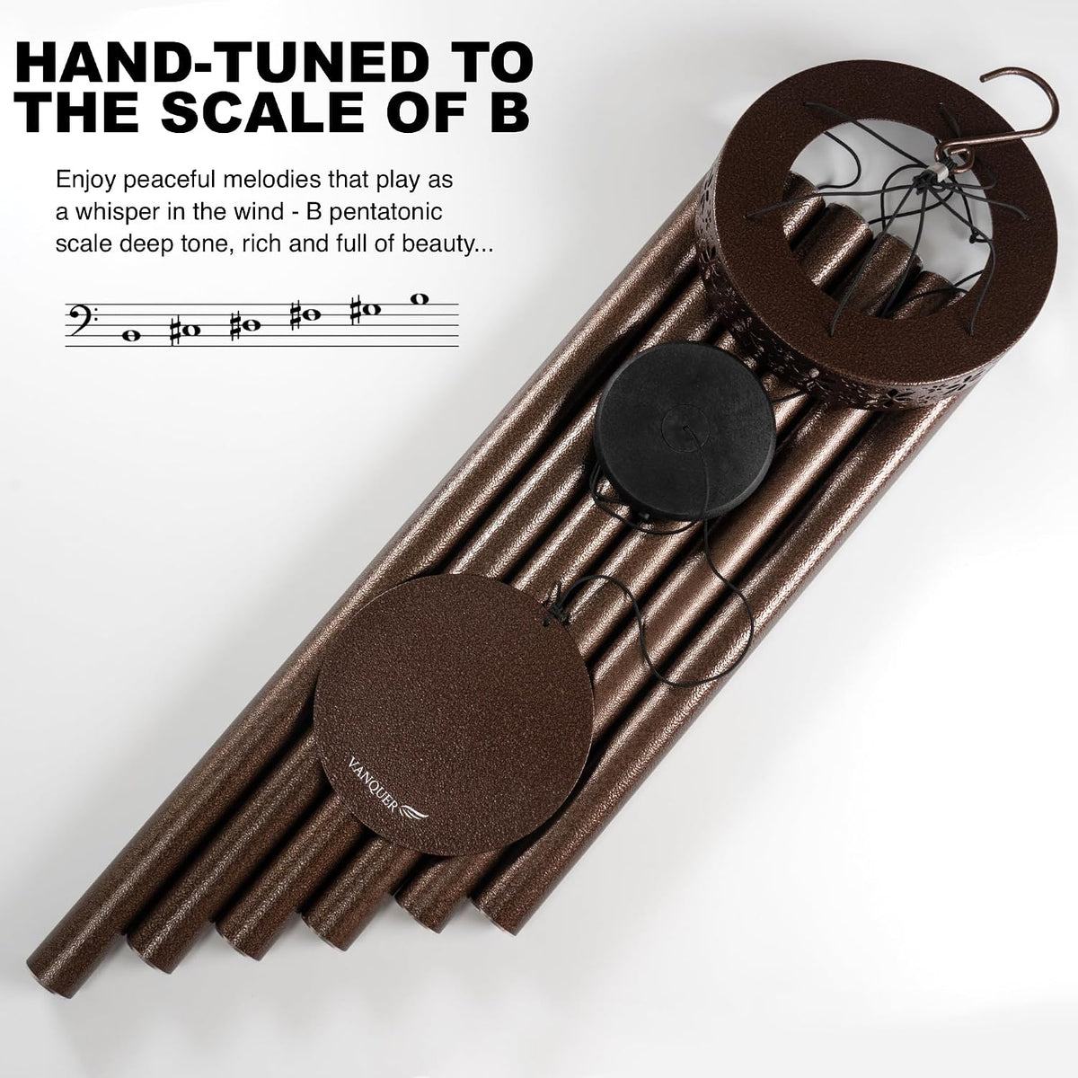 Extra Large Wind Chimes for Outside Deep Tone - 58'' Outdoor Clearance, Deep Tone Wind Chimes, Memorial Wind Chime, Sympathy Gift, Patio Yard, Home Décor, Bronze (58" Bronze)