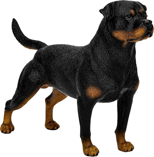 Rottweiler Statues Figurines - Realistic Dog Figurine Model, Desktop Ornament, Highly Detailed Farm Animal Simulation Handicraft, Mini Gift Decoration Figure For Bookshelf Display Cabinet Patio Garden