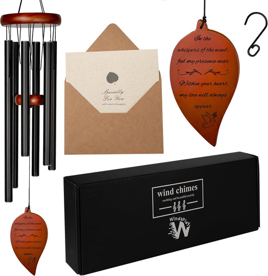 Best Memorial Wind Chimes for Outside - 32.5" Sympathy Wind Chimes Memorial Gifts for Loss of Loved One - in Remembrance Gifts - Best Bereavement Gift Idea for Loss of Loved One - Unique Funeral Gift