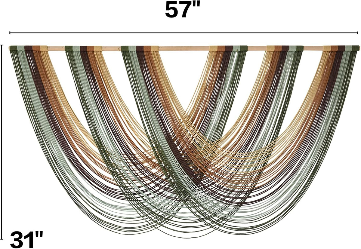 Macrame Wall Hanging Large Boho Wall Decor Yarn Wall Art Tapestry 57"W*31"L