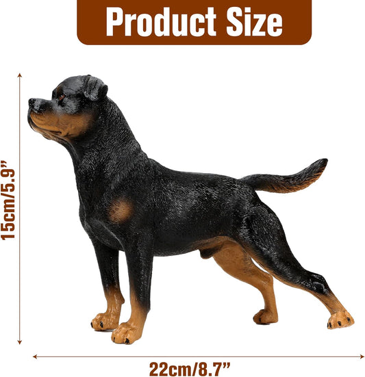 Rottweiler Statues Figurines - Realistic Dog Figurine Model, Desktop Ornament, Highly Detailed Farm Animal Simulation Handicraft, Mini Gift Decoration Figure For Bookshelf Display Cabinet Patio Garden