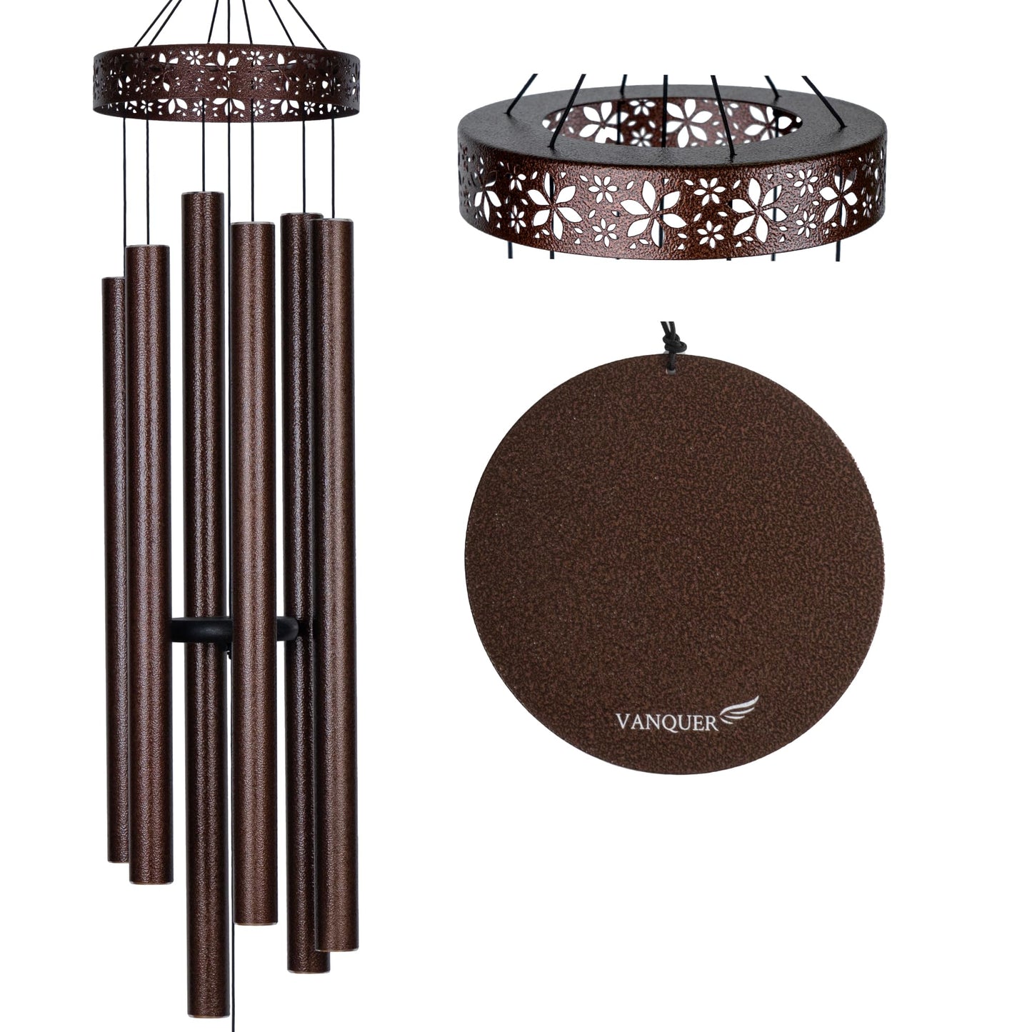 Extra Large Wind Chimes for Outside Deep Tone - 58'' Outdoor Clearance, Deep Tone Wind Chimes, Memorial Wind Chime, Sympathy Gift, Patio Yard, Home Décor, Bronze (58" Bronze)