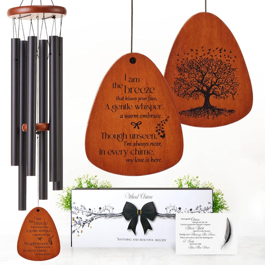32 Inch Memorial Wind Chimes for Loss of Loved One, in Memory Sympathy Gift