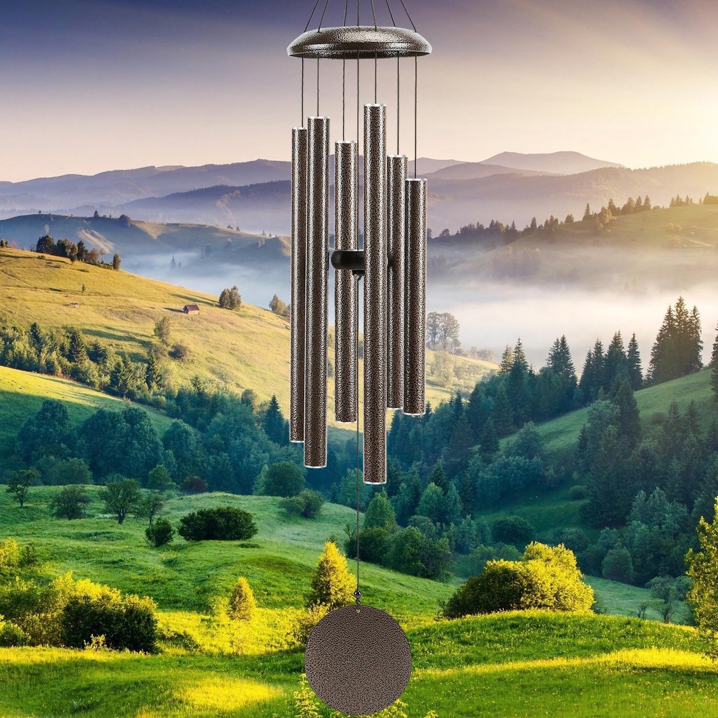 FSVGYY 32" Large Aluminum Wind Chimes for Outside, Deep Tone Garden Decor