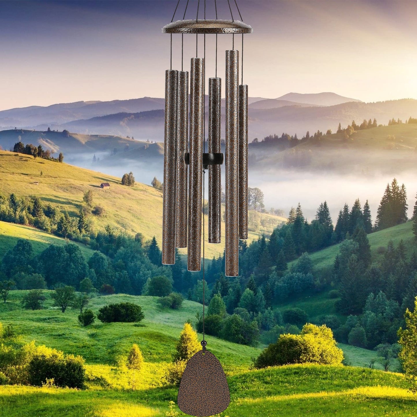 FSVGYY 32" Large Aluminum Wind Chimes for Outside, Deep Tone Garden Decor