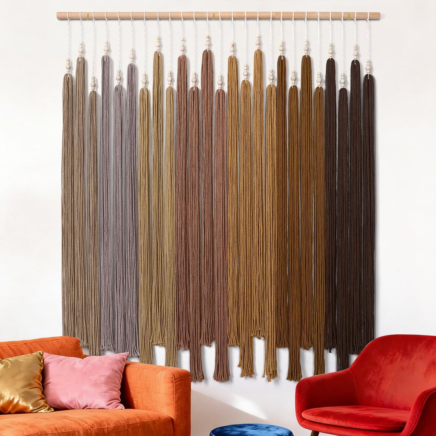 Macrame Wall Hanging Large Boho Home Decor Aesthetic Modern Chic Wall Art