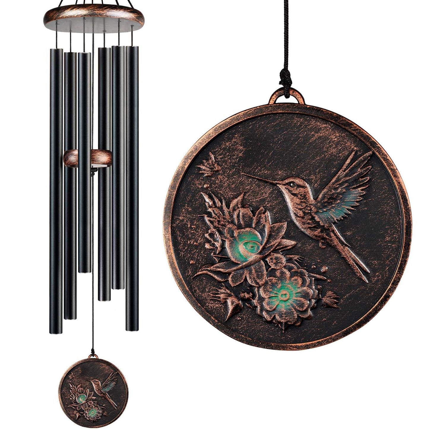 32”Hummingbird Wind Chimes for Outside, Gifts for Women Mom Grandma