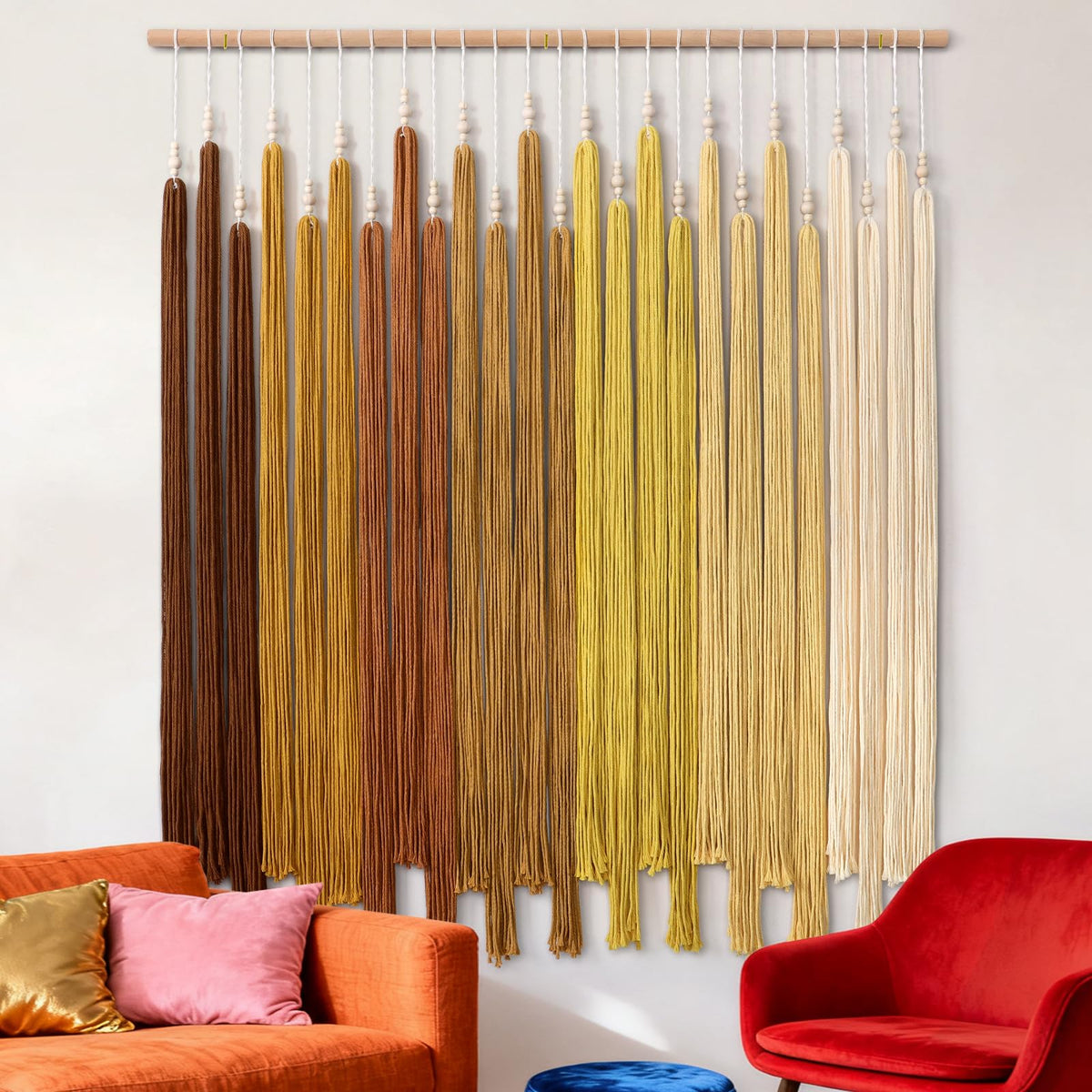Macrame Wall Hanging Large Boho Home Decor Aesthetic Modern Chic Wall Art