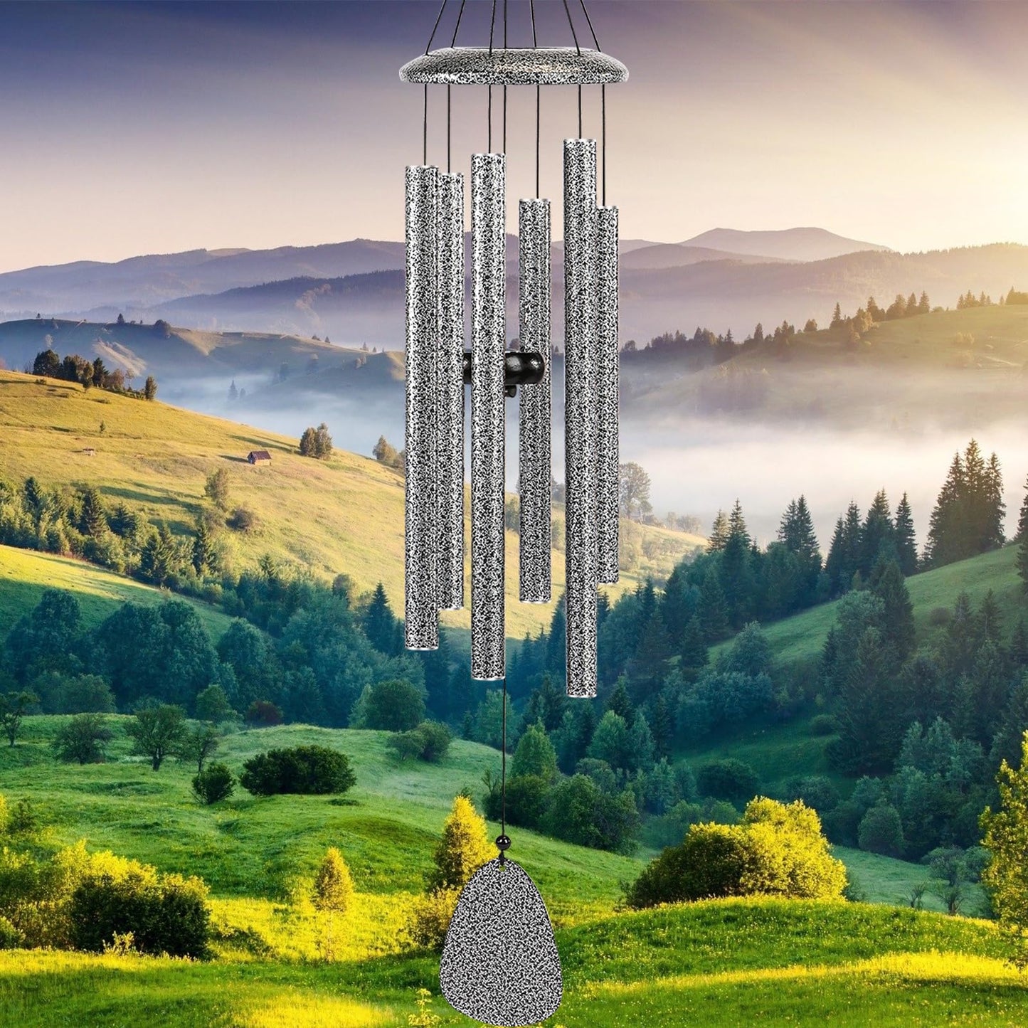 FSVGYY 32" Large Aluminum Wind Chimes for Outside, Deep Tone Garden Decor