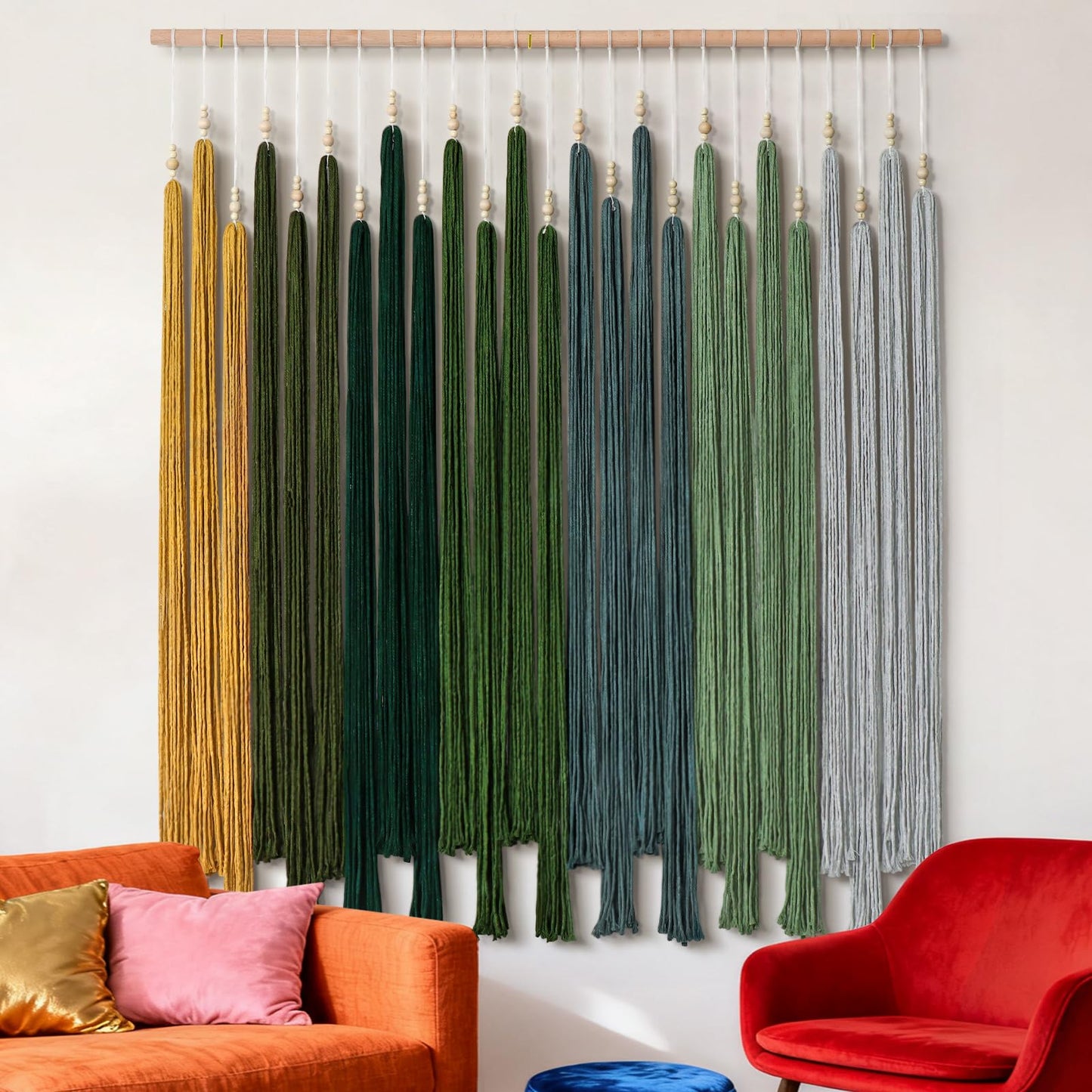 Macrame Wall Hanging Large Boho Home Decor Aesthetic Modern Chic Wall Art