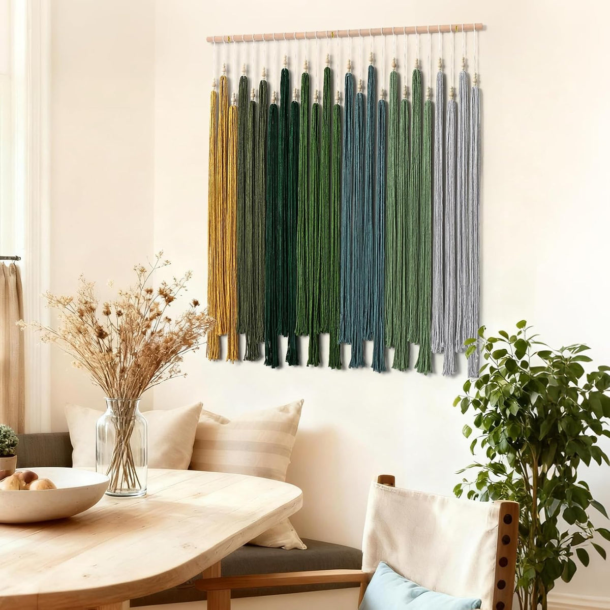 Macrame Wall Hanging Large Boho Home Decor Aesthetic Modern Chic Wall Art