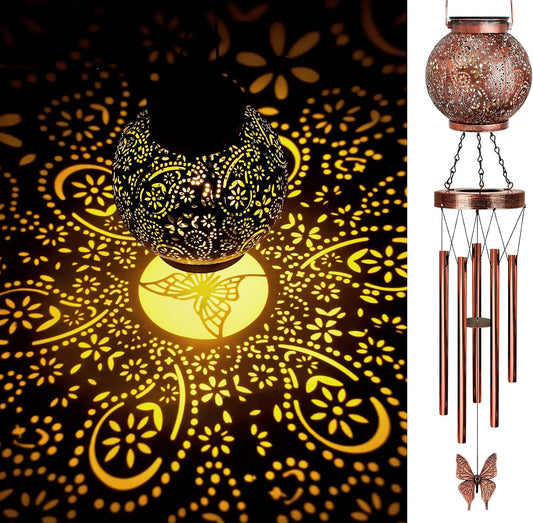 YHmall Solar Wind Chimes for Outside, Butterfly Birthday Gifts for Women