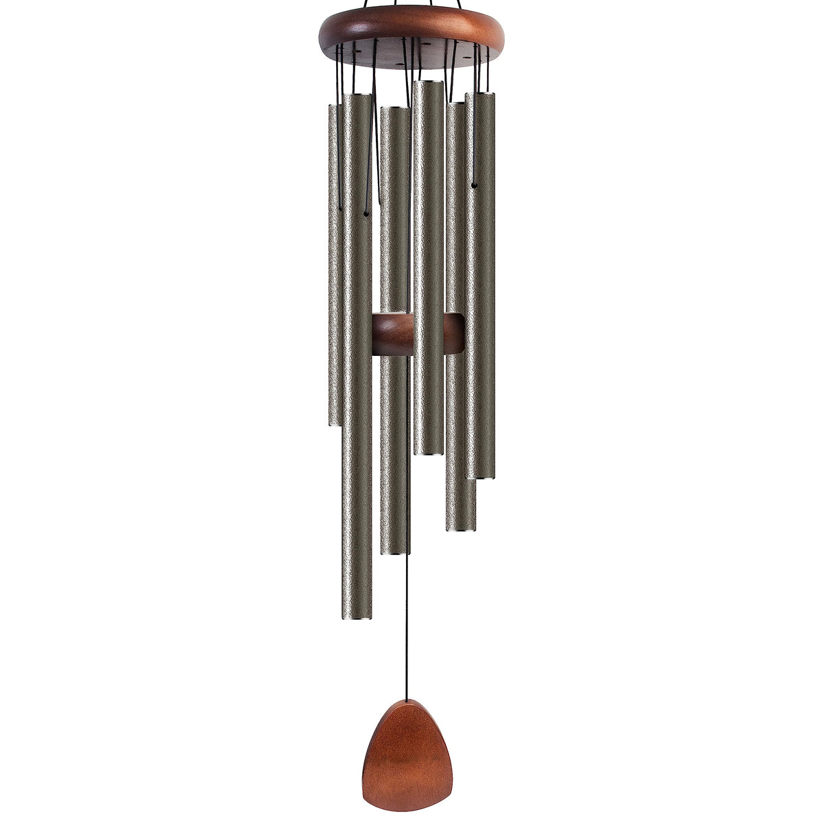 Bursvik 37" Aluminum Wind Chimes for Outside(Black), Patio Zen Decor Gift