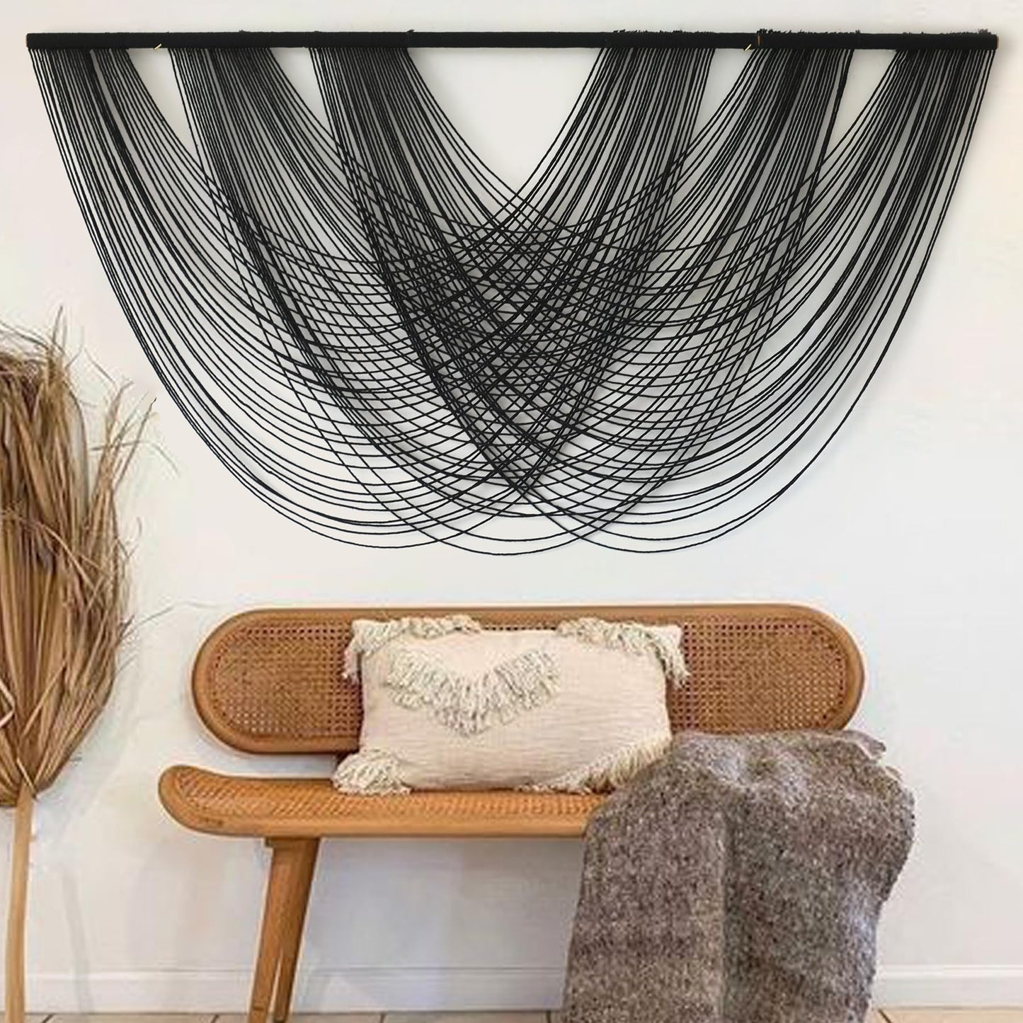 Macrame Wall Hanging Large Boho Wall Decor Yarn Wall Art Tapestry 57"W*31"L