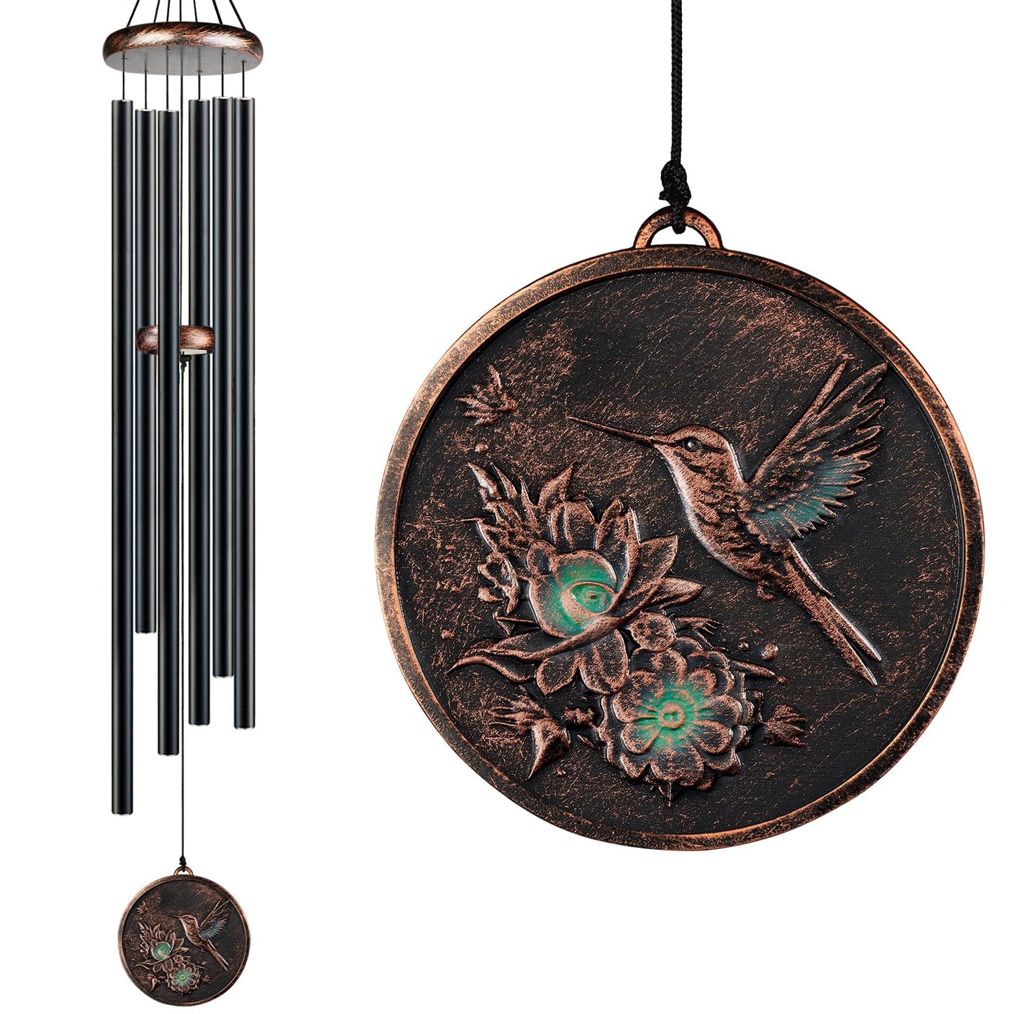 32”Hummingbird Wind Chimes for Outside, Gifts for Women Mom Grandma