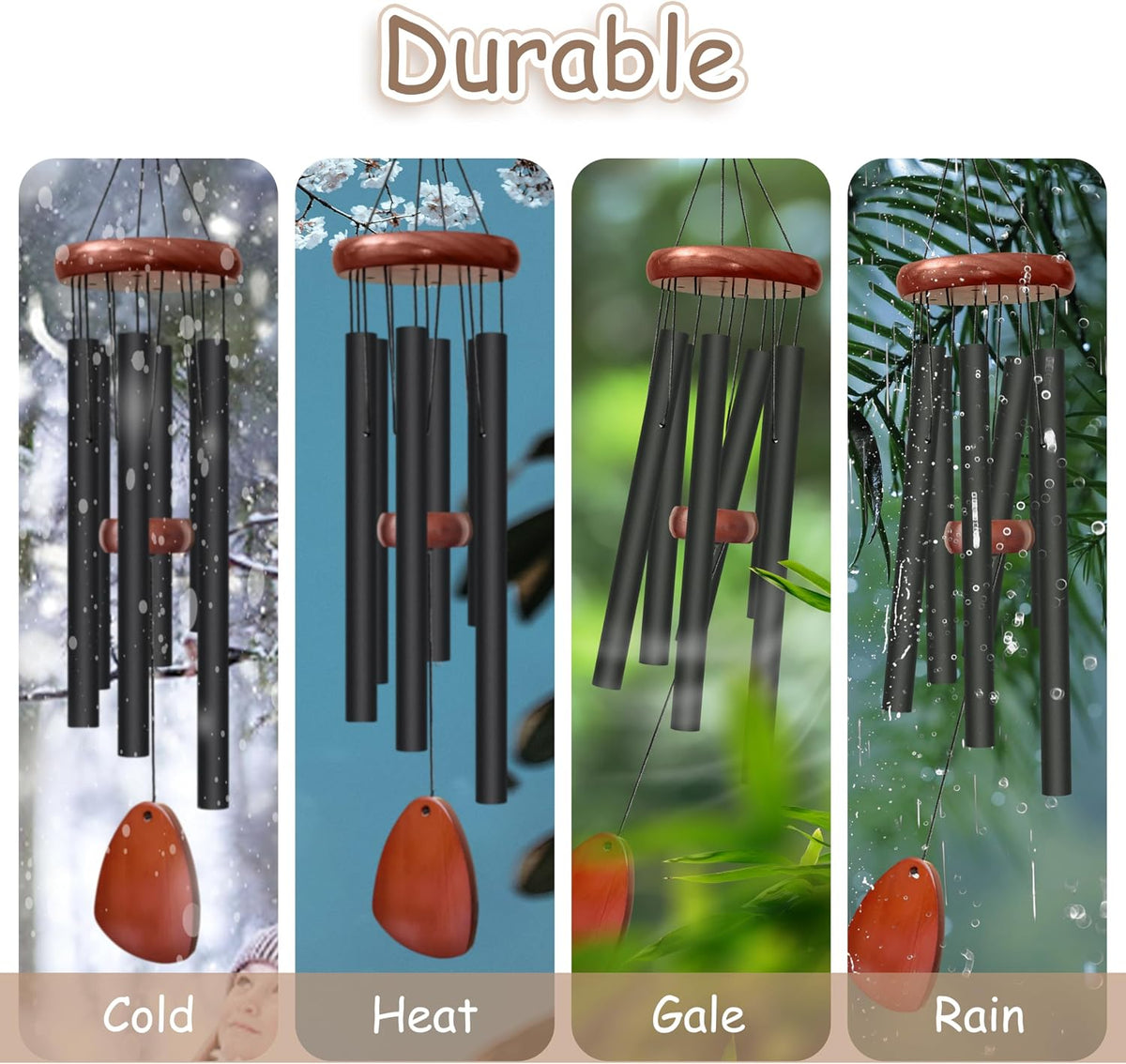 28" Wind Chimes for Outside, Lovely Wind Chimes,Courtyard Decoration