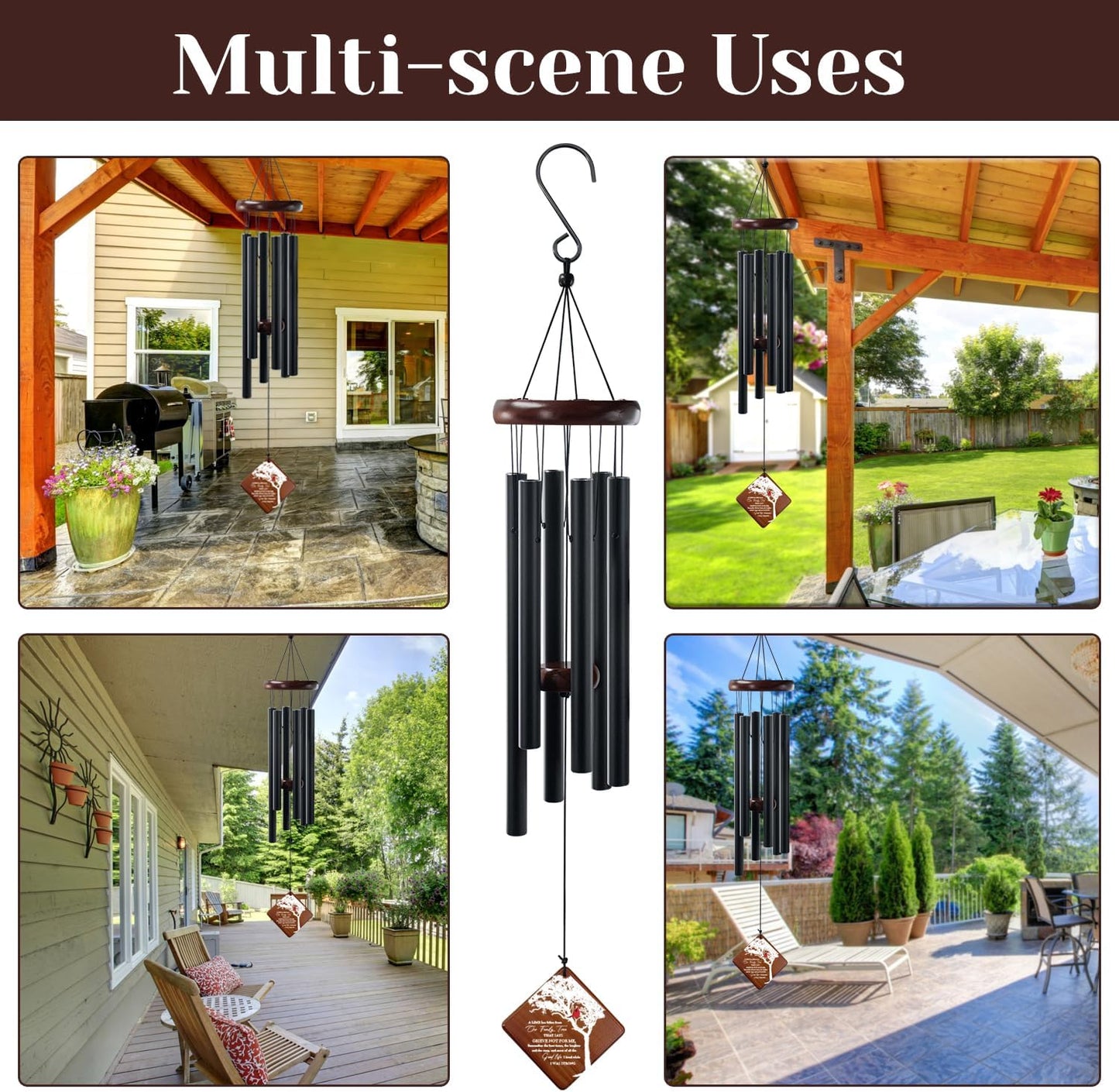 Memorial Wind Chimes for Outside, 36" Memorial Gifts for Loss of Loved One