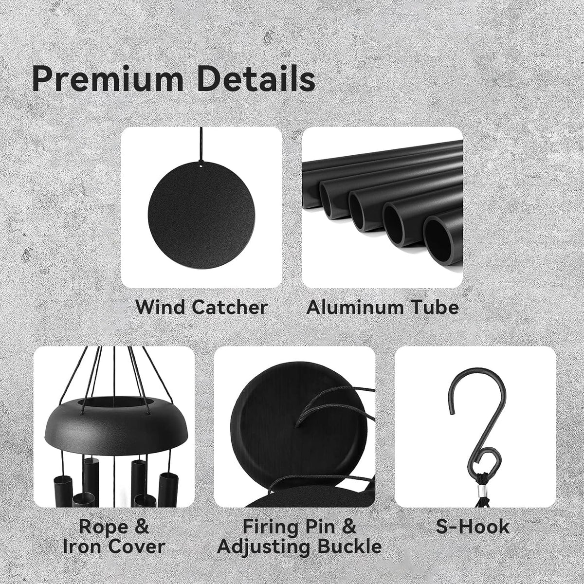 WindChimes Outdoors, 32 Inches Deep Tone Metal Wind Chimes for Outside