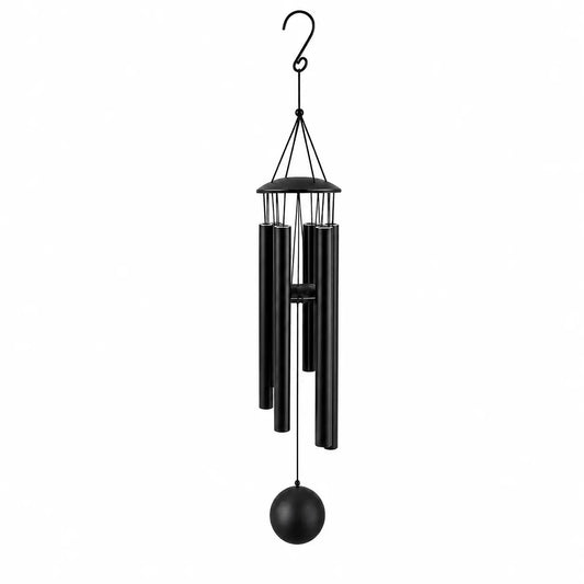 Deep Tone Outdoor Wind Chimes with Nylon Cords - Minimalist Apartment Garden Patio Porch Balcony Decor, Sympathy Memorial Gift, Mother's Day Housewarming Birthday Gift for Mom, Creates Peaceful and Relaxing Atmosphere, Ready To Hang